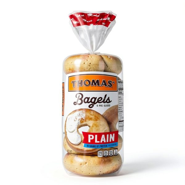 Thomas' Plain Bagels 6 Count Soft Chewy Kosher Parve Certified-3