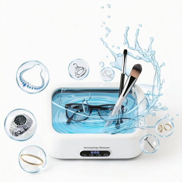 Ultrasonic Jewelry Cleaner by AMAZING FLOWER M9B201 24oz Deep Clean-3
