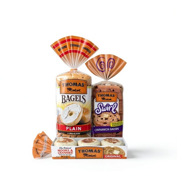 Thomas' Plain Bagels 6 Count Soft Chewy Kosher Parve Certified-20