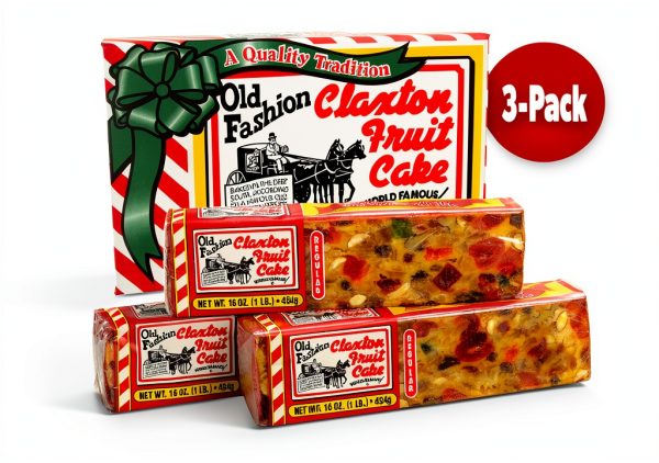 Claxton Fruit Cake Classic Holiday Fruitcake 16 Ounce Pack of 5-7