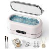 Ultrasonic Jewelry Cleaner BYASKZIV M9B03 Light Pink 48kHz Portable-0
