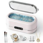 Ultrasonic Jewelry Cleaner BYASKZIV M9B03 Light Pink 48kHz Portable-0