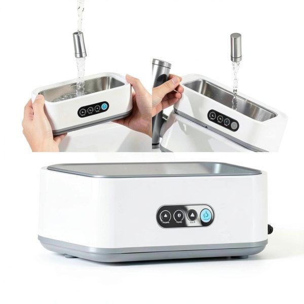 Blazeavian 49kHz Ultrasonic Jewelry Cleaner 650ml Stainless Steel-4