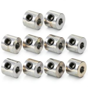 uxcell 10pcs Set Screw Collars 3mm Bore Stainless Steel Shaft Collars, 8mm OD, 7mm Width, Landing Gear Stopper Wheel Collar-0