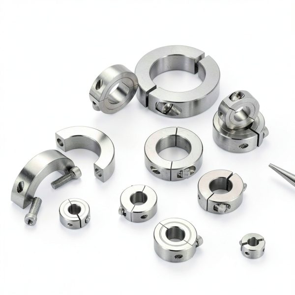 uxcell Double Split Shaft Collar 2pcs 20mm/40mm 304 Stainless Steel-6