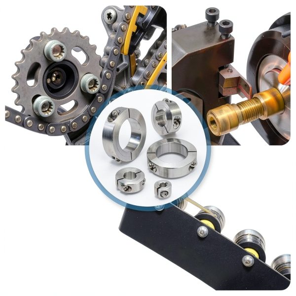 MECCANIXITY Shaft Collar 40mm Bore Double Split 304 Stainless Steel Clamping Shaft Collars for Industrial Automation Conveyor Belt Systems-5
