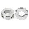 uxcell Double Split Shaft Collar 2pcs 20mm/40mm 304 Stainless Steel-0