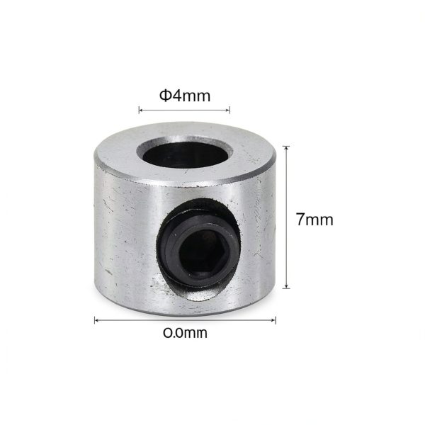 uxcell 10pcs Set Screw Collars 4mm Stainless Steel 9mm OD 7mm Width-1