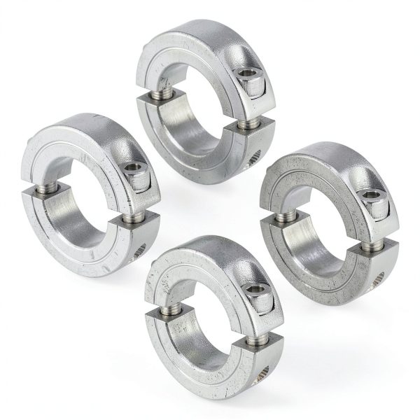uxcell 4pcs Double Split Clamp-On Shaft Collar Aluminum Alloy-0
