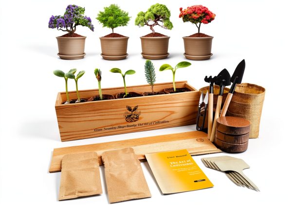 5X Bonsai Starter Kit by Adawook - Indoor Planting Bags & Seeds for-0
